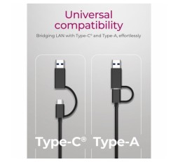 Slika izdelka: IcyBox IB-LAN301-C3 USB-A in USB-C mrežna kartica/adapter na 2.5 Gbit Ethernet
