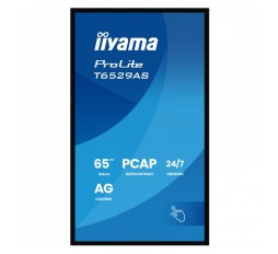 Slika izdelka: IIYAMA ProLite ProLite T6529AS-B1AG 164cm (64,5") UHD VA 24/7 HDMI/USB-C/RJ45 na dotik zvočniki informacijski / interaktivni monitor