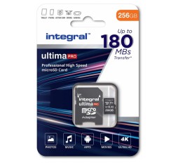 Slika izdelka: Integral 256GB Professional High Speed 180MB/s microSDXC V30 UHS-I U3