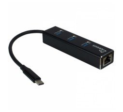 Slika izdelka: INTER-TECH ARGUS IT-410 gigabit LAN USB Type C 3-port Hub mrežni adapter
