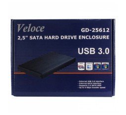 Slika izdelka: INTER-TECH GD-25612 Veloce USB 3.0 za disk 6,35cm (2,5") črno zunanje ohišje