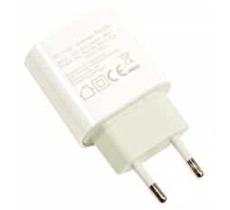 Slika izdelka: INTER-TECH PD-1020 USB-C 5V 20W hitro polnjenje beli polnilec