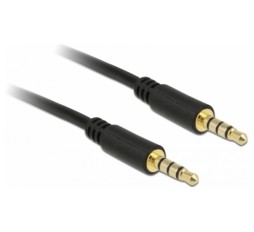 Slika izdelka: Delock kabel AVDIO 3,5M-3,5M 4pin 1m črn 83435