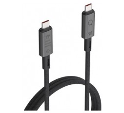 Slika izdelka: Kabel USB-C v USB-C, M/M, USB 4, 40Gbps, 8K 60Hz, 240W PD, 1m, pleten, LINQ