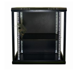 Slika izdelka: Kabinet zidni 12U 635 600x450 sestavljen črn + polica DATEH