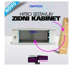 Slika izdelka: DATECH zidni kabinet 4U 280 600x450 siv DP.6404.9000
