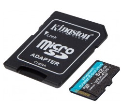 Slika izdelka: KINGSTON 512GB microSDXC Canvas Go Plus 170R A2 U3 V30 Card + ADP