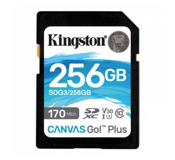 Slika izdelka: KINGSTON Canvas Go! Plus SD 256GB Class 10 UHS-I U3 V30 (SDG3/256GB) spominska kartica 