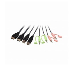 Slika izdelka: KVM stikalo 2:1 mini 4K HDMI/USB/AVDIO s kabli CS22H Aten