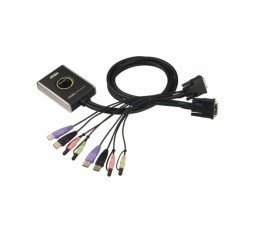Slika izdelka: KVM stikalo  2:1 mini DVI/USB/AVDIO s kabli CS682 Aten