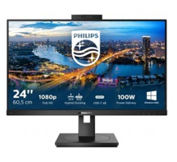 Slika izdelka: LED monitor Philips 243B1JH s priključno postajo USB-C (23,8" FHD IPS kamera) Serija B