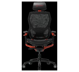 Slika izdelka: LORGAR Grace 855, Gaming chair, Mesh material, aluminium frame, multiblock mechanism, 3D armrests, 5 Star aluminium base, Class-4 gas lift, 60mm PU casters, Red + black