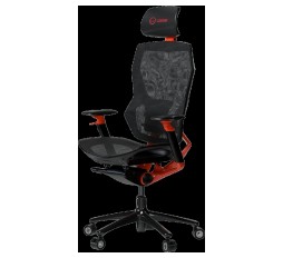 Slika izdelka: LORGAR Grace 855, Gaming chair, Mesh material, aluminium frame, multiblock mechanism, 3D armrests, 5 Star aluminium base, Class-4 gas lift, 60mm PU casters, Red + black