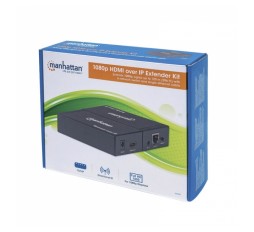 Slika izdelka: MANHATTAN 1080p HDMI EXTENDER over IP LAN + IR 120m črn kit razdelilec