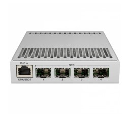 Slika izdelka: MIKROTIK CRS305-1G-4S+IN 5‑port 10G SFP+ (1x PoE in) L2+ Managed mrežno stikalo switch