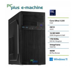 Slika izdelka: PCPLUS e-machine Ultra 5 235 16GB 1TB SSD Windows 11 Pro namizni računalnik