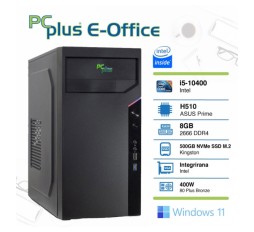 Slika izdelka: PCPLUS e-office i5-10400 8GB 500GB NVMe SSD Windows 11 Home namizni računalnik