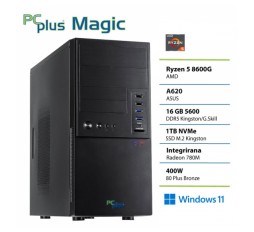 Slika izdelka: PCPLUS Magic Ryzen 5 8600G 16GB 1TB Windows 11 Home namizni računalnik