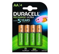 Slika izdelka: Polnilne baterije Duracell HR06-P AA 2500mAh NiMH (4 kos)
