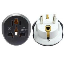 Slika izdelka: Pretvornik US / UK / CN v EU (črno-bel)