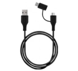 Slika izdelka: Puro Cable USB A/Micro+type C Black