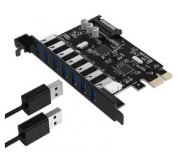 Slika izdelka: Razširitvena kartica PCIe 3.0 x1, 7-port USB 3.0, ORICO PVU3-7U