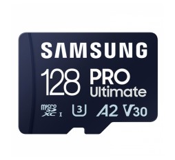 Slika izdelka: SAMSUNG PRO Ultimate microSDXC 128GB Class 10 UHS-I U3 V30 A2 4K UHD spominska kartica MB-MY128SA