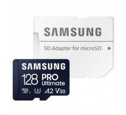 Slika izdelka: SAMSUNG PRO Ultimate microSDXC 128GB Class 10 UHS-I U3 V30 A2 4K UHD spominska kartica MB-MY128SA
