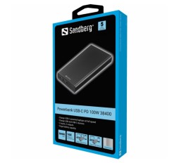 Slika izdelka: Sandberg Powerbank USB-C PowerDelivery 100W 38.400mAh prenosna baterija 