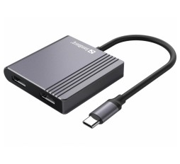 Slika izdelka: Sandberg USB-C 2xHDMI + USB + Power Delivery priklopna postaja za 2 monitorja