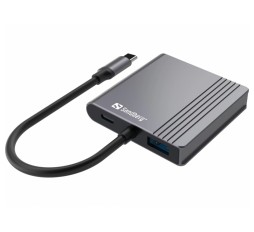 Slika izdelka: Sandberg USB-C 2xHDMI + USB + Power Delivery priklopna postaja za 2 monitorja