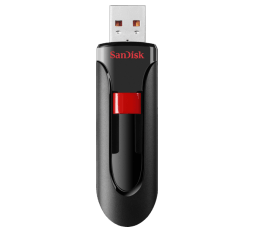 Slika izdelka: Sandisk Cruzer Glide 128GB USB 2.0 črno-rdeč spominski ključek