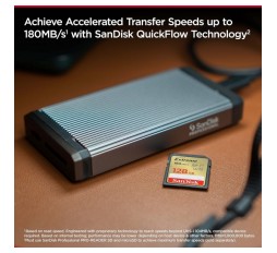 Slika izdelka: SanDisk Extreme PLUS 128GB SDHC Mspominska kartica 180MB/s in 90MB/s branje/pisanje, UHS-I, Class 10, U3, V30