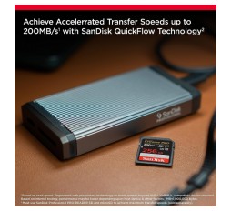 Slika izdelka: SanDisk Extreme PRO 256GB SDXC+ 2 leti RescuePRO Deluxe do 200MB/s & 140MB/s branje/zapisovanje, UHS-I, Class 10, U3, V30