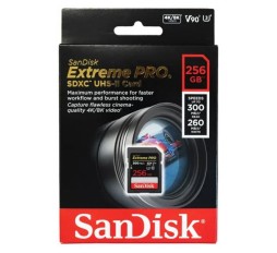 Slika izdelka: SanDisk Extreme PRO 256GB SDXC do 300MB/s, UHS-II, Class 10, U3, V90