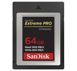 Slika izdelka: SanDisk Extreme PRO CFexpress Card Tip B, 64GB, 1500MB/s Branje, 800MB/s Zapisovanje