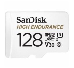 Slika izdelka: SanDisk High Endurance video microSDHC 128GB + SD Adapter Full HD / 4K video, do 100/40 MB/s C10, U3, V30
