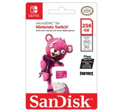 Slika izdelka: SanDisk Nintendo MicroSD UHS I Card - Fortnite Edition, Cuddle Team,  256GB