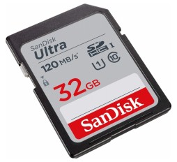 Slika izdelka: SanDisk Ultra 32GB SDHC C10, U1, Full HD, SD spominska kartica120MB/s
