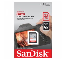 Slika izdelka: SanDisk Ultra 32GB SDHC spominska kartica 120MB/s