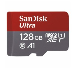Slika izdelka: SanDisk Ultra microSDXC 128GB + SD Adapter 140MB/s  A1 Class 10 UHS-I