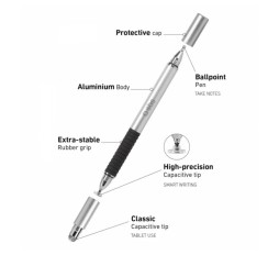 Slika izdelka: SBS PISALO SBS STYLUS PEN PRO TRIO SREBRN