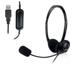 Slika izdelka: Slušalke Ewent, nadzor glasnosti, mikrofon, USB, EW3568