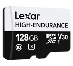 Slika izdelka: Spominska kartica Lexar High-Endurance, 128GB, 100MB/s, U3, V30, A1, UHS-I