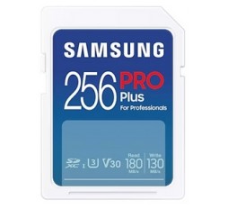 Slika izdelka: Spominska kartica Samsung PRO Plus, SDXC, 256GB, U3, V30, UHS-I, 180 MB/s
