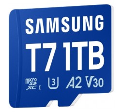 Slika izdelka: Spominska kartica Samsung T7, micro SDXC, 1TB, U3, V30, A2, UHS-I, 170 MB/s