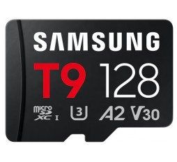 Slika izdelka: Spominska kartica Samsung T9, micro SDXC, 128GB, U3, V30, A2, UHS-I, 200 MB/s