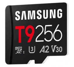 Slika izdelka: Spominska kartica Samsung T9, micro SDXC, 256GB, U3, V30, A2, UHS-I, 200 MB/s