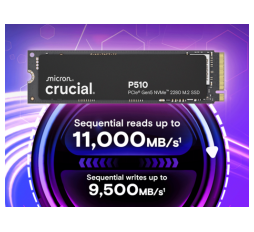 Slika izdelka: SSD 1TB M.2 80mm PCI-e 5.0 x4 NVMe, CRUCIAL P510 (CT1000P510SSD8)