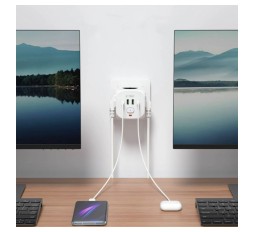 Slika izdelka: Tech-Protect razdelilec 3x230V s stikalom USB polnilec TipA-C PCL3x4